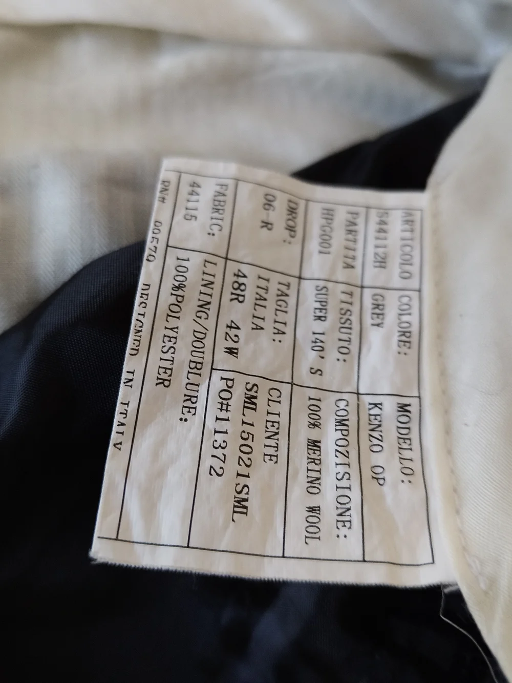 Kenzo Vintage Men's Light Gray Dress Pants